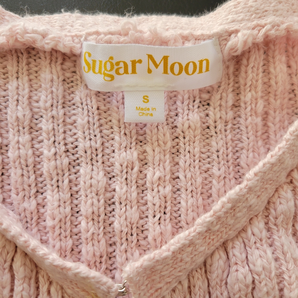 Pink Ribbed Women's Sweater - Picture 6 of 7